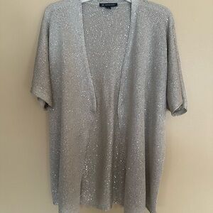 INC International Concepts Sparkling Silver Sequin Cardigan